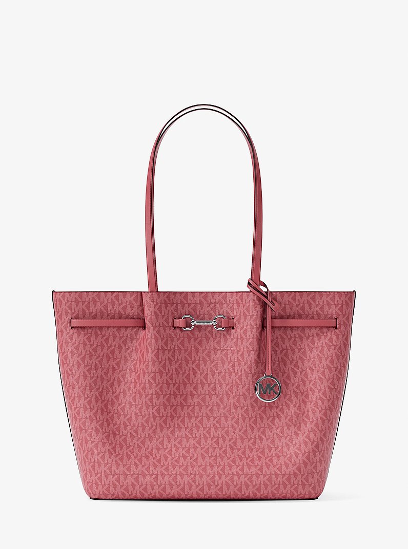 Bolso tote Carson grande con nuestro logotipo exclusivo in HIBISCUS | Michael Kors
