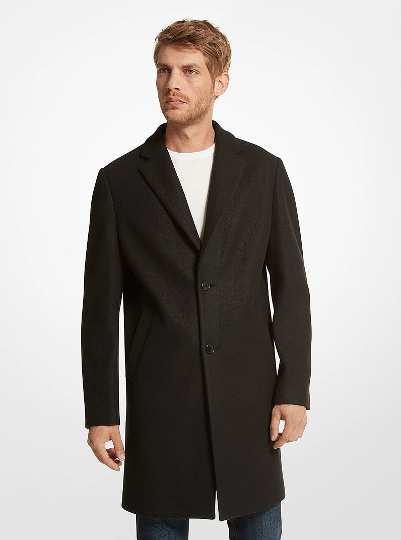 Kensington Woven Coat in BLACK | Michael Kors