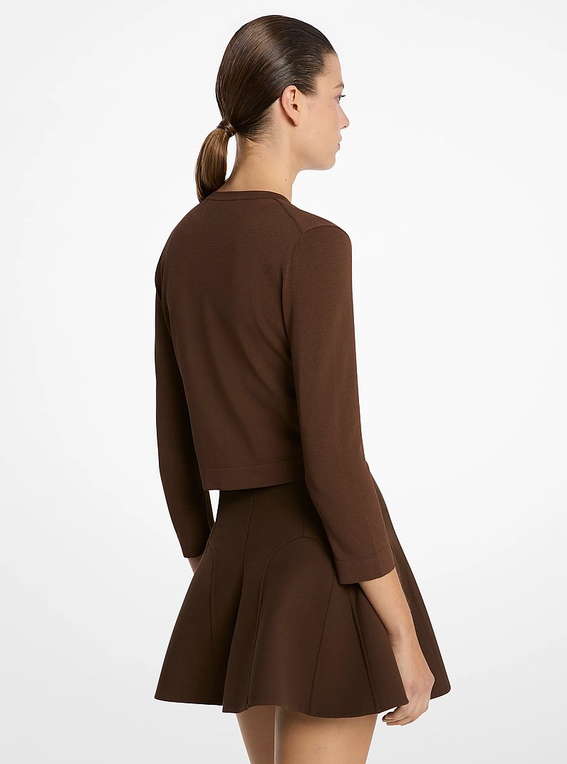 Stretch Viscose Baby Cardigan in JAVA | Michael Kors