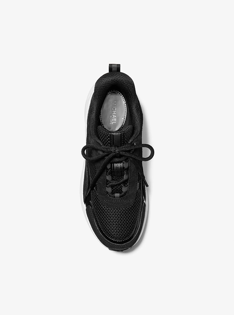Katrina Suede and Mesh Trainer in BLACK | Michael Kors