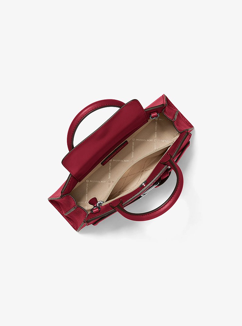 Greta Small Leather Satchel in GRANATE | Michael Kors