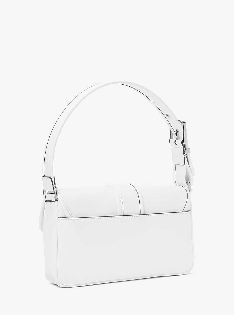 Colby Medium Leather Shoulder Bag in OPTIC WHITE | Michael Kors