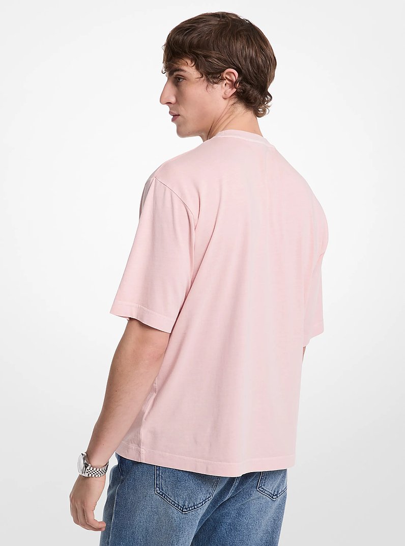 Logo Cotton T-Shirt in ROSEWATER | Michael Kors
