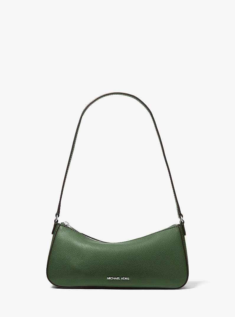 Sammy Small Leather Pochette in AMAZON GREEN | Michael Kors