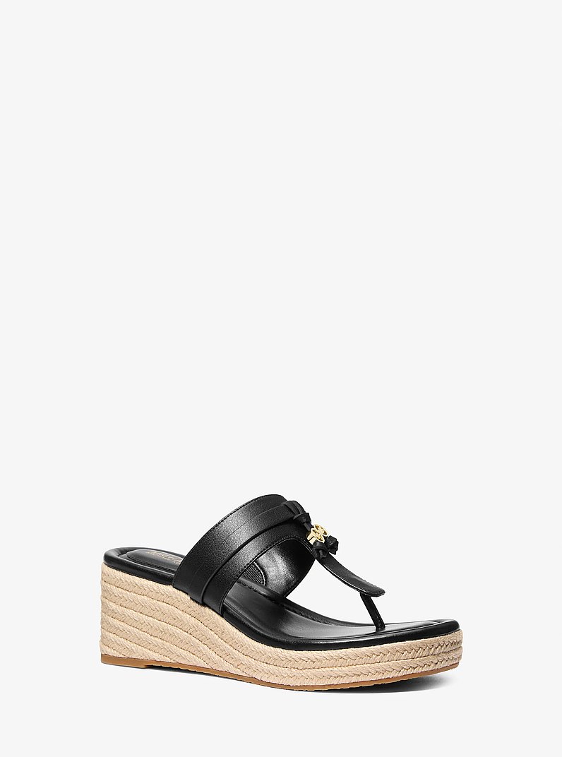 Zoe Wedge Sandal in BLACK | Michael Kors