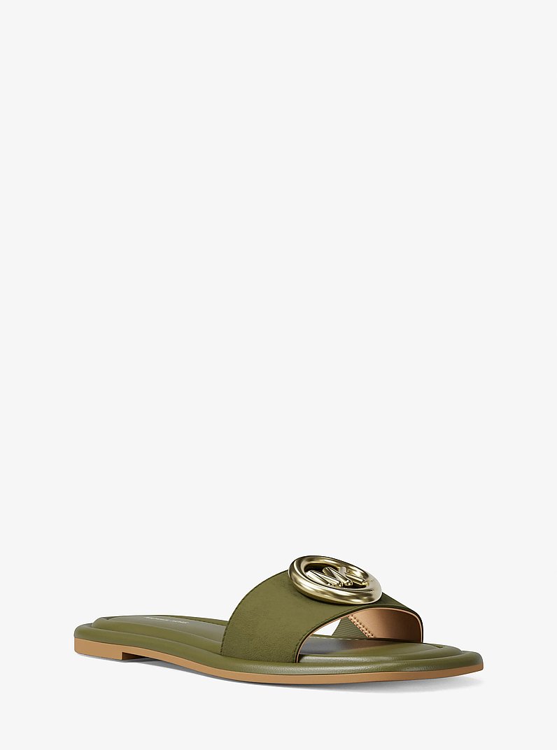 Sandale &agrave; enfiler Milan en su&egrave;de in PISTACHE | Michael Kors