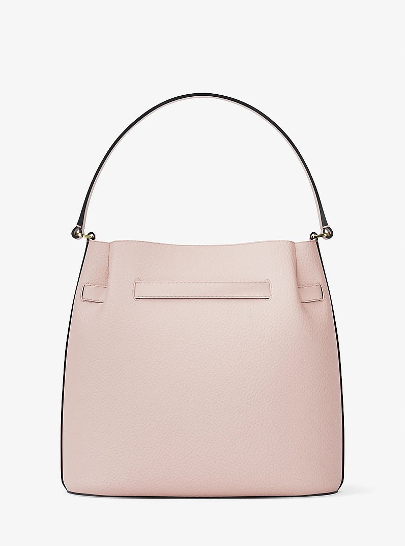 Carson Medium Pebbled Leather Convertible Bucket Crossbody Bag in POWDER BLUSH | Michael Kors