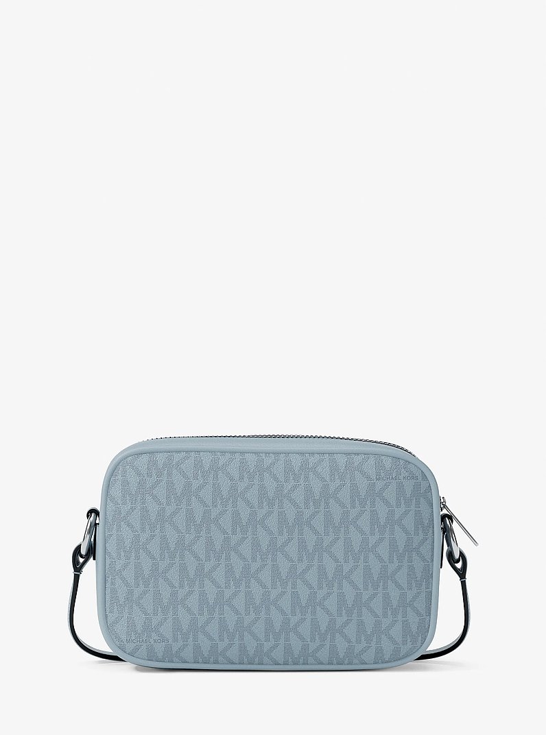 Jet Set Travel Small Signature Logo Camera Crossbody Bag in PALE OCEAN | Michael Kors