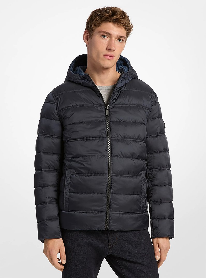 Signature Logo Reversible Jacket in MIDNIGHT | Michael Kors