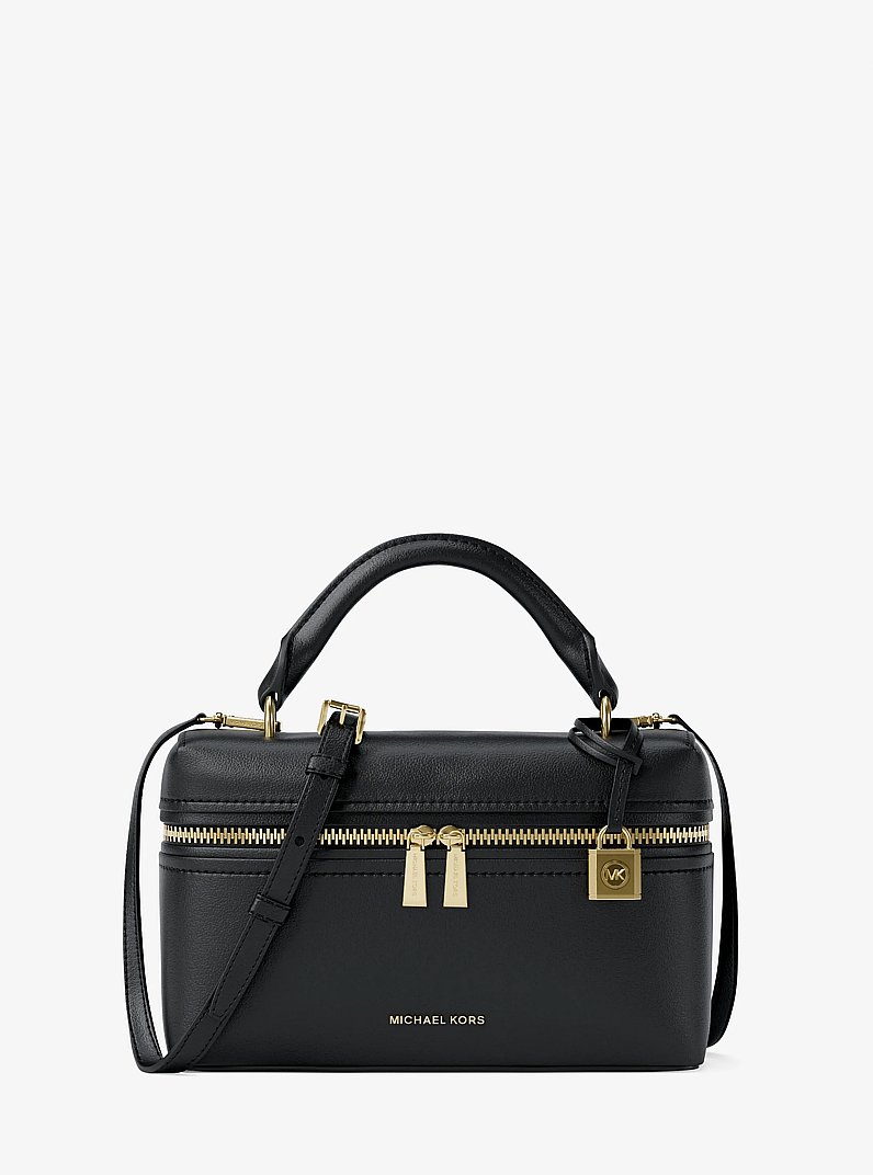 Jana Extra-Small Leather Convertible Crossbody Bag in BLACK | Michael Kors