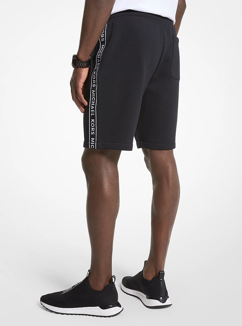 Pantalones cortos de mezcla de algod&oacute;n con cinta con logotipo