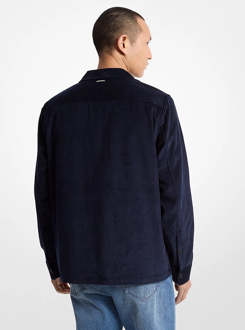 Oversized Corduroy Chore Jacket in MIDNIGHT | Michael Kors