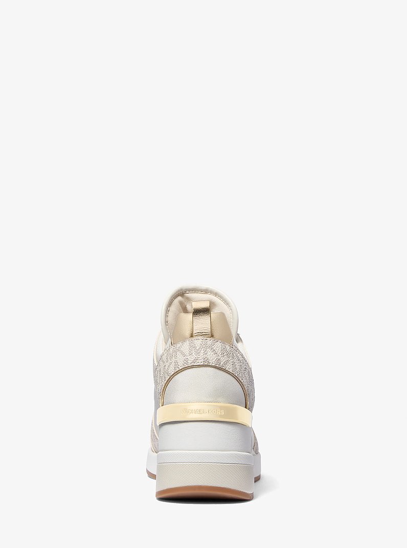 Georgie Signature Logo Trainer in VANILLA | Michael Kors