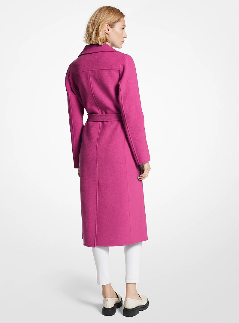 Trenchcoat aus Wollmischgewebe in FUCHSIE | Michael Kors