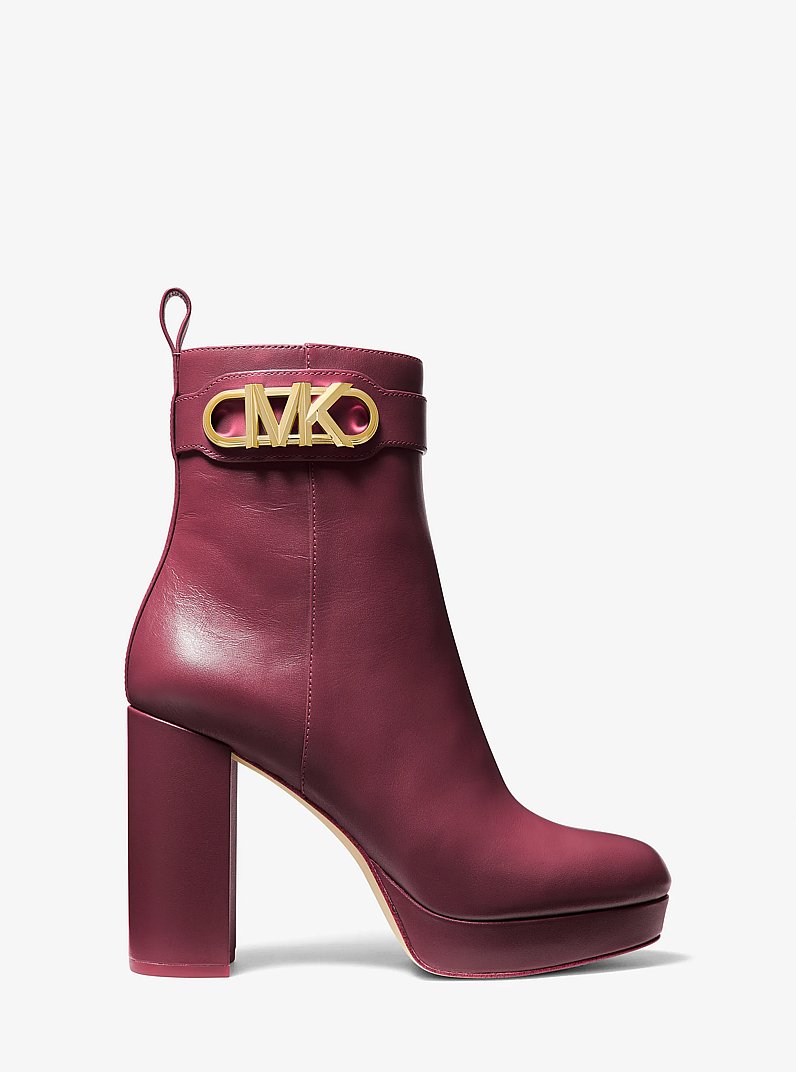 Botte Parker en cuir &agrave; semelle compens&eacute;e