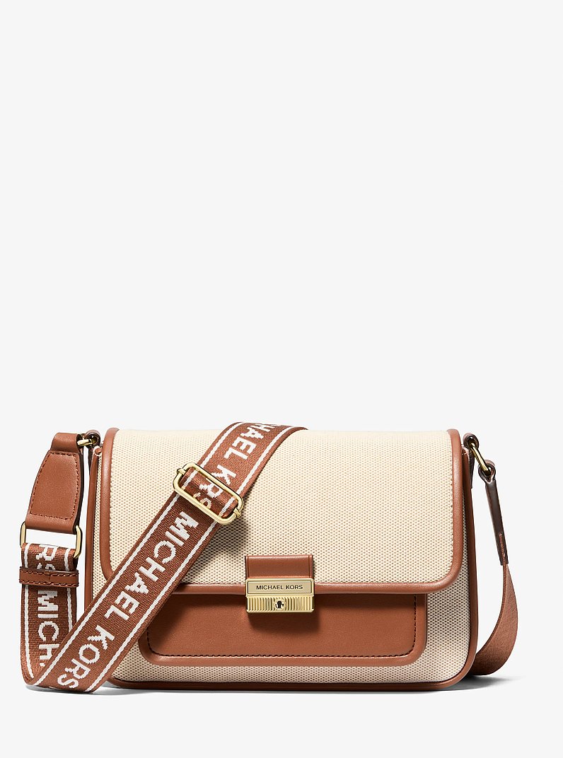 Bradshaw Medium Canvas Messenger Bag in LUGGAGE | Michael Kors
