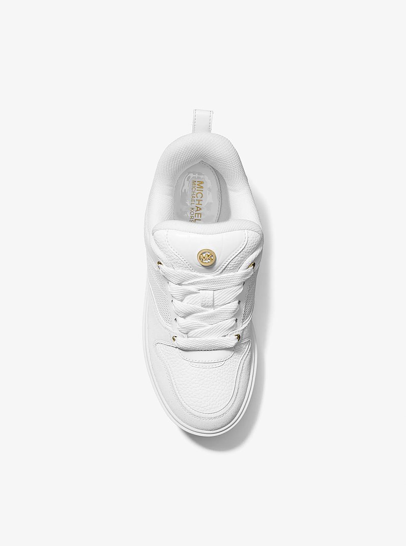 Zapatilla Rumi de piel con plataforma in BLANCO INTENSO | Michael Kors