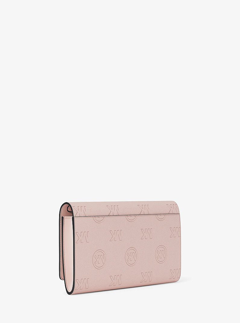 Carson Large Logo Debossed Wallet in POWDER BLUSH | Michael Kors