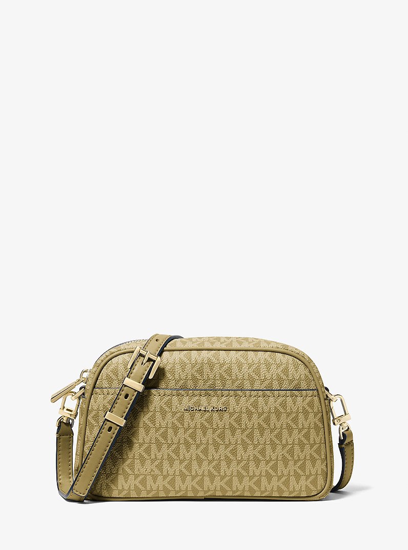 Jet Set Small Signature Logo Camera Crossbody Bag in PISTACHIO | Michael Kors