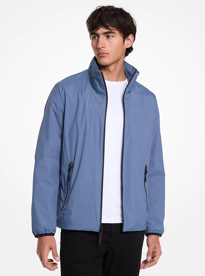 Water-Resistant Windbreaker Jacket in DK CHAMBRAY | Michael Kors