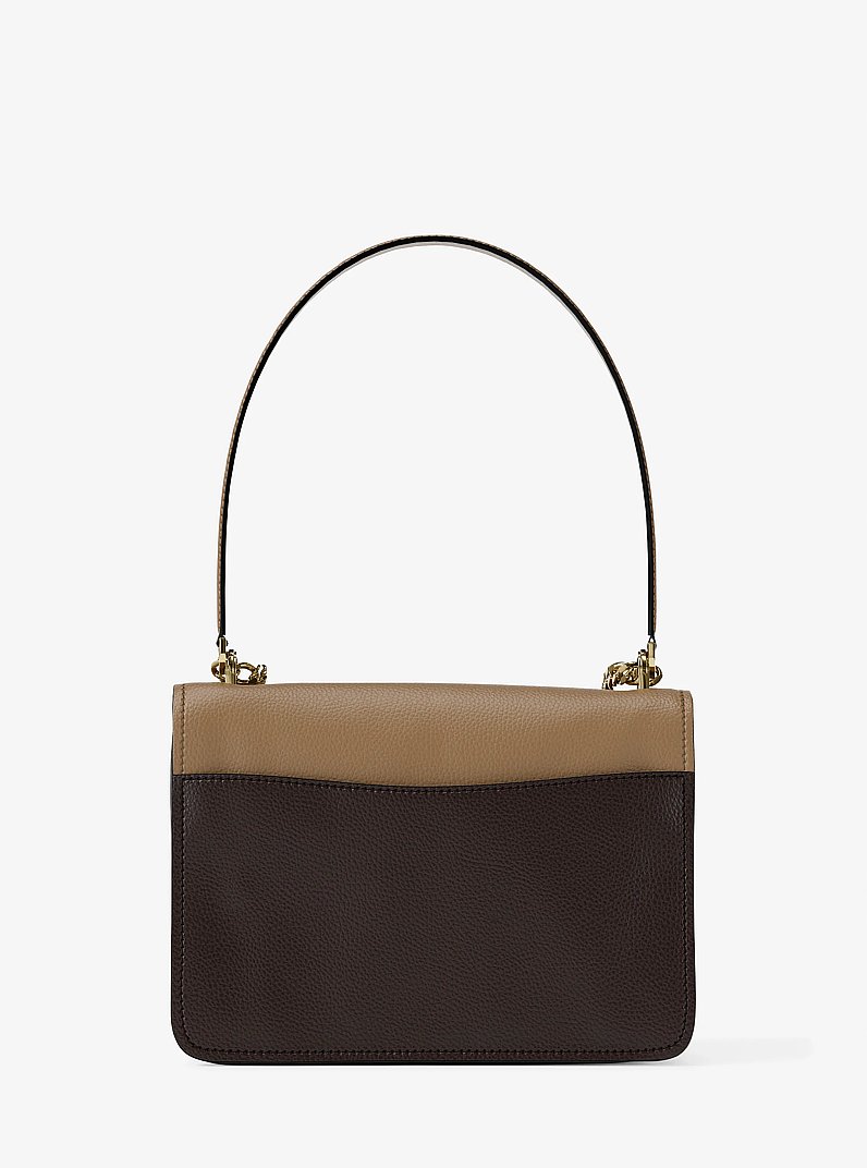Claire Small Color-Block Leather Crossbody Bag in HUSK MULTI | Michael Kors
