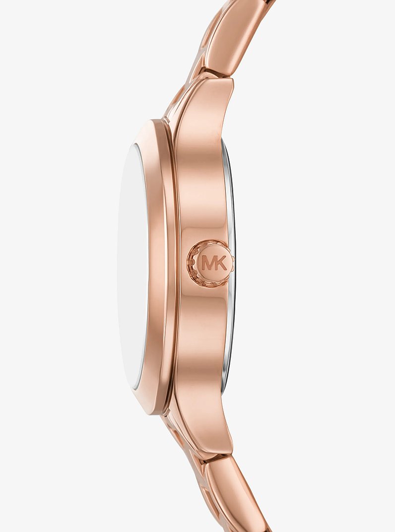 Mini Aspyn Pav&eacute; Rose Gold-Tone Watch in ROSE GOLD | Michael Kors
