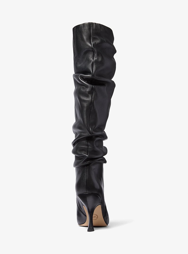 Luna Leather Boot in BLACK | Michael Kors
