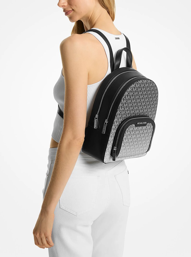 Mochila Jaycee mediana ombr&eacute; con logotipo exclusivo in NEGRO | Michael Kors