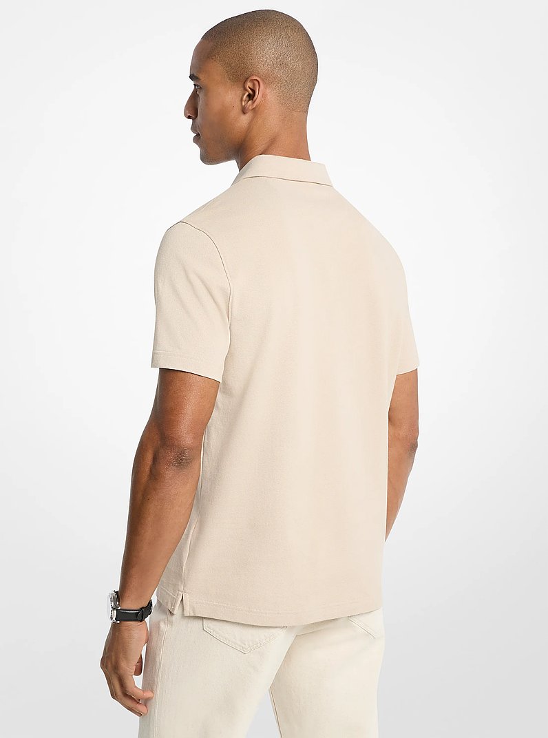 Polo en piqu&eacute; de coton Pima in SABLE CLAIR | Michael Kors