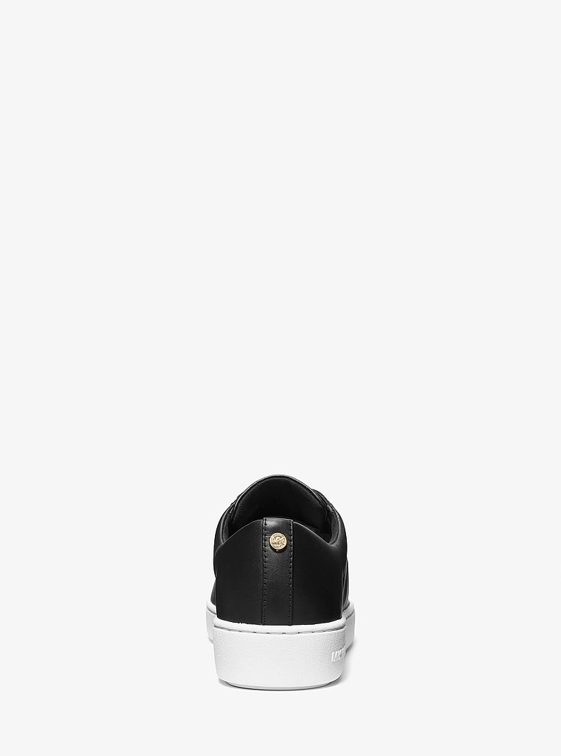Keaton Leather Sneaker in BLACK | Michael Kors