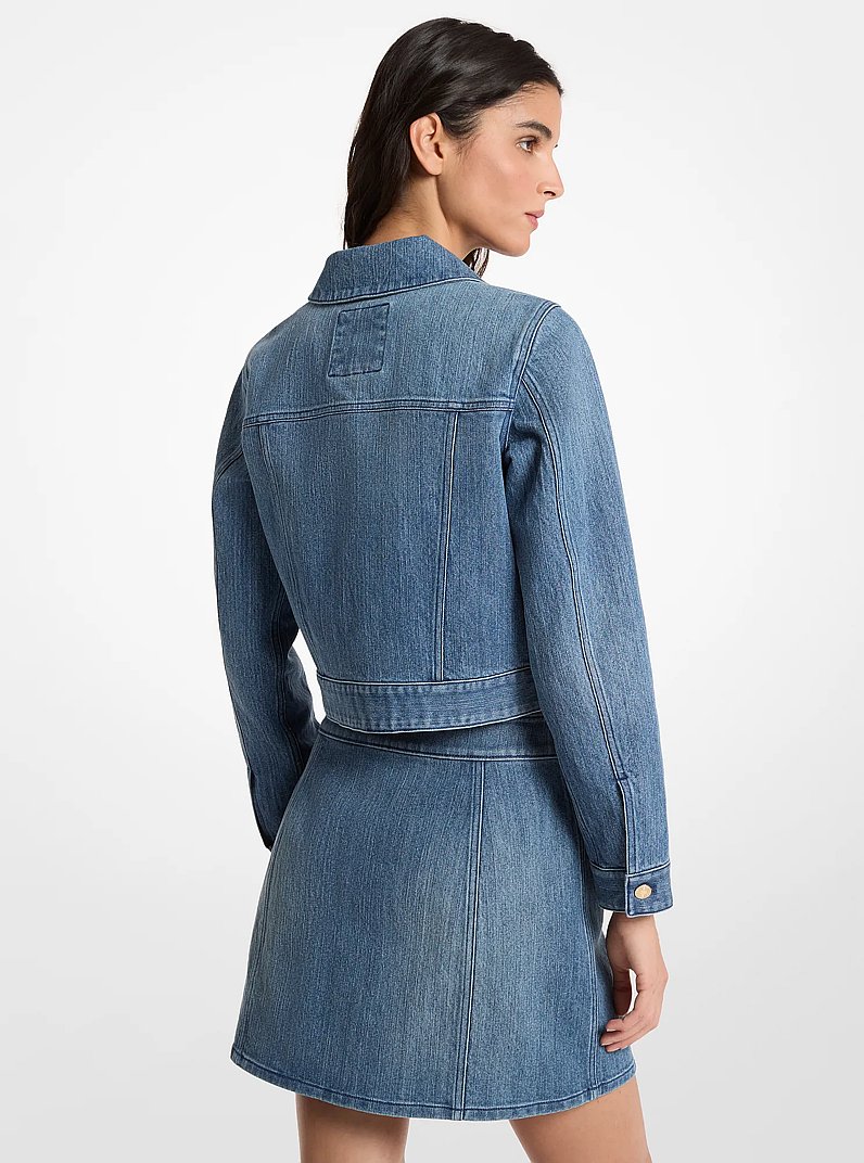 Veste courte en denim Carson in DUSK BLUE WASH | Michael Kors