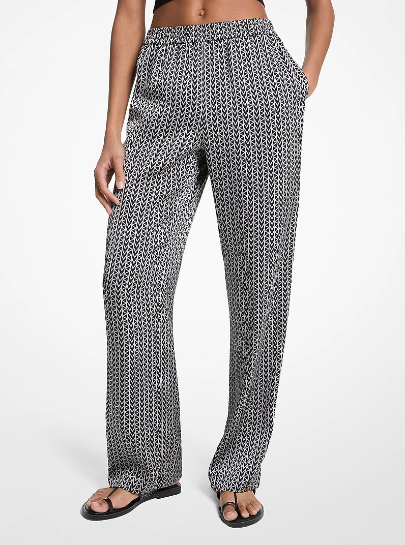 Pantaloni in raso MK2000 in NICHEL | Michael Kors