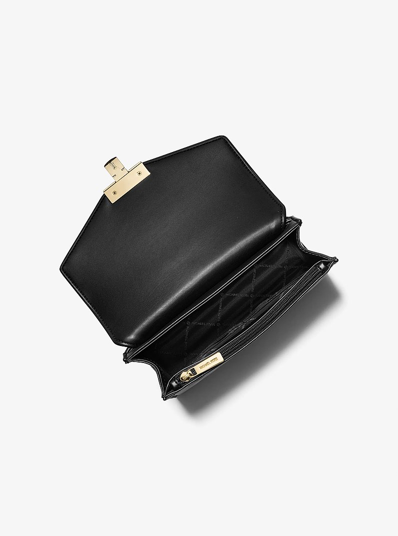 Rose Medium Quilted Shoulder Bag in BLACK | Michael Kors