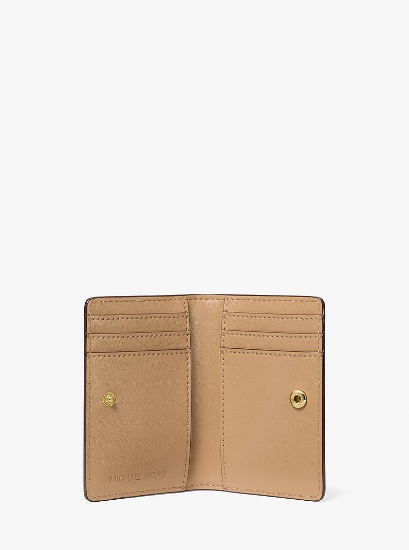 Jet Set Small Metallic Bi-Fold Wallet in PALE GOLD | Michael Kors