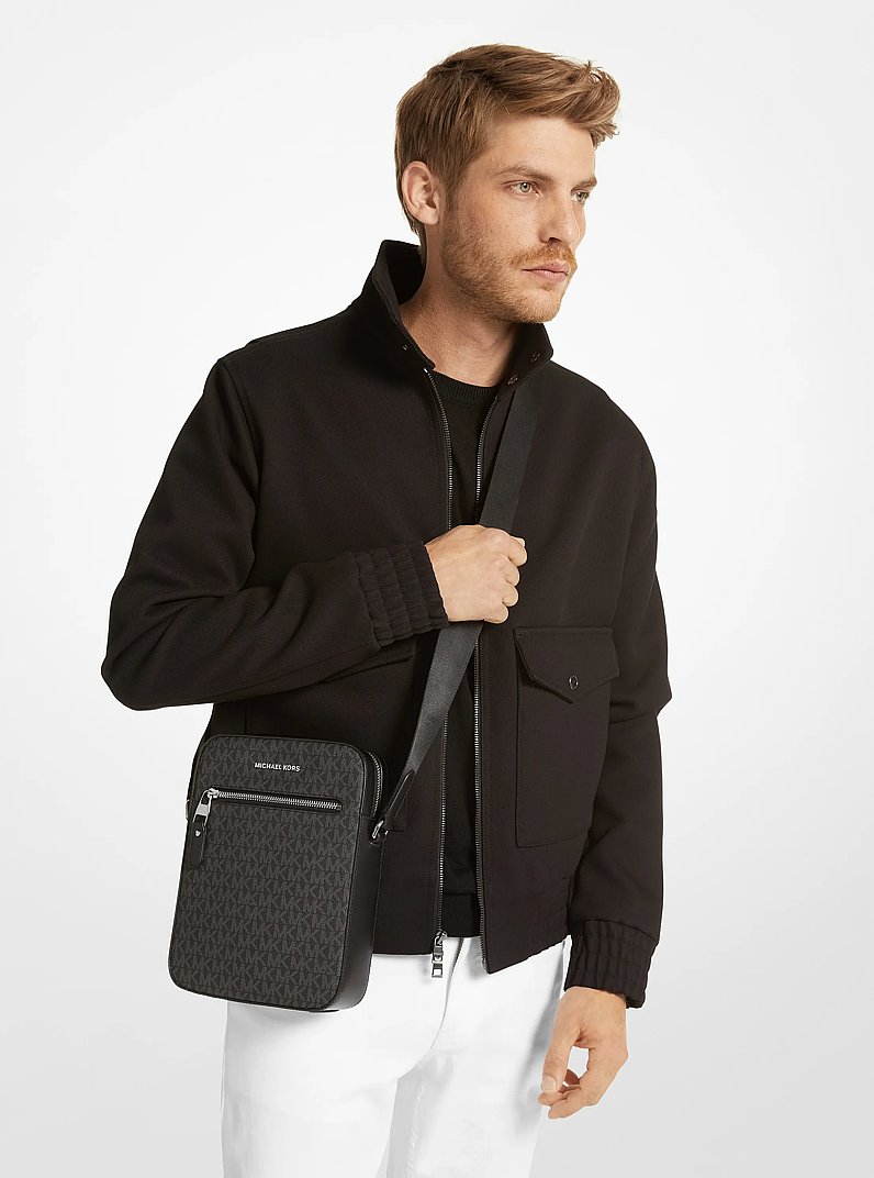 Bolsa de hombro Henry con logotipo in NEGRO | Michael Kors