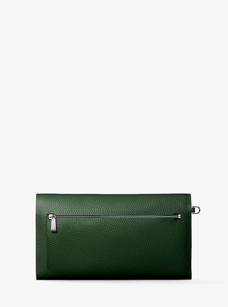 Jet Set Medium Pebbled Leather Convertible Wristlet in HEATHER