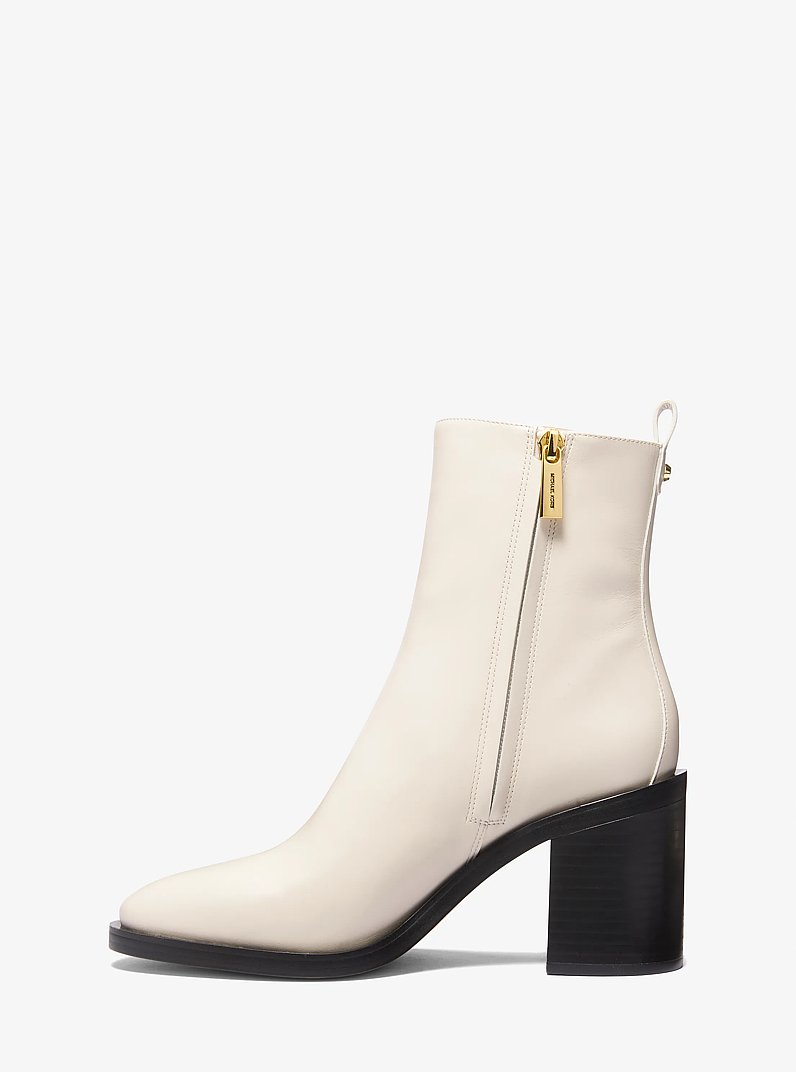 Regan Leather Ankle Boot in LT CREAM | Michael Kors