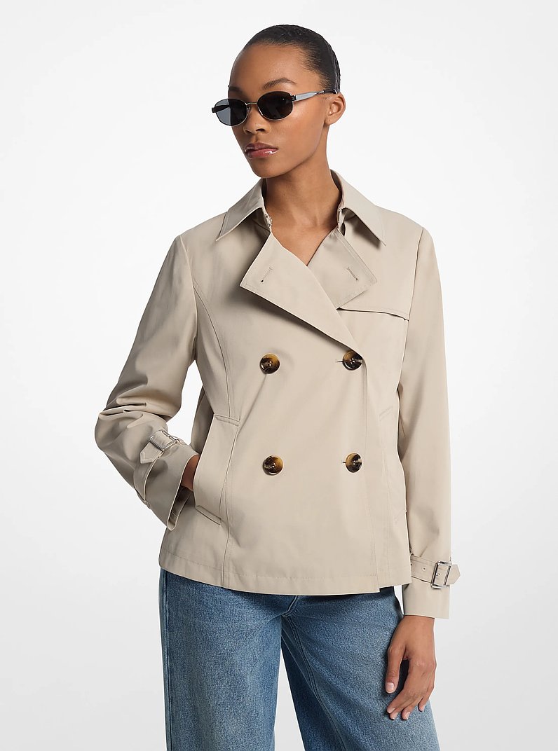 Cropped Trench Coat in DUNE | Michael Kors