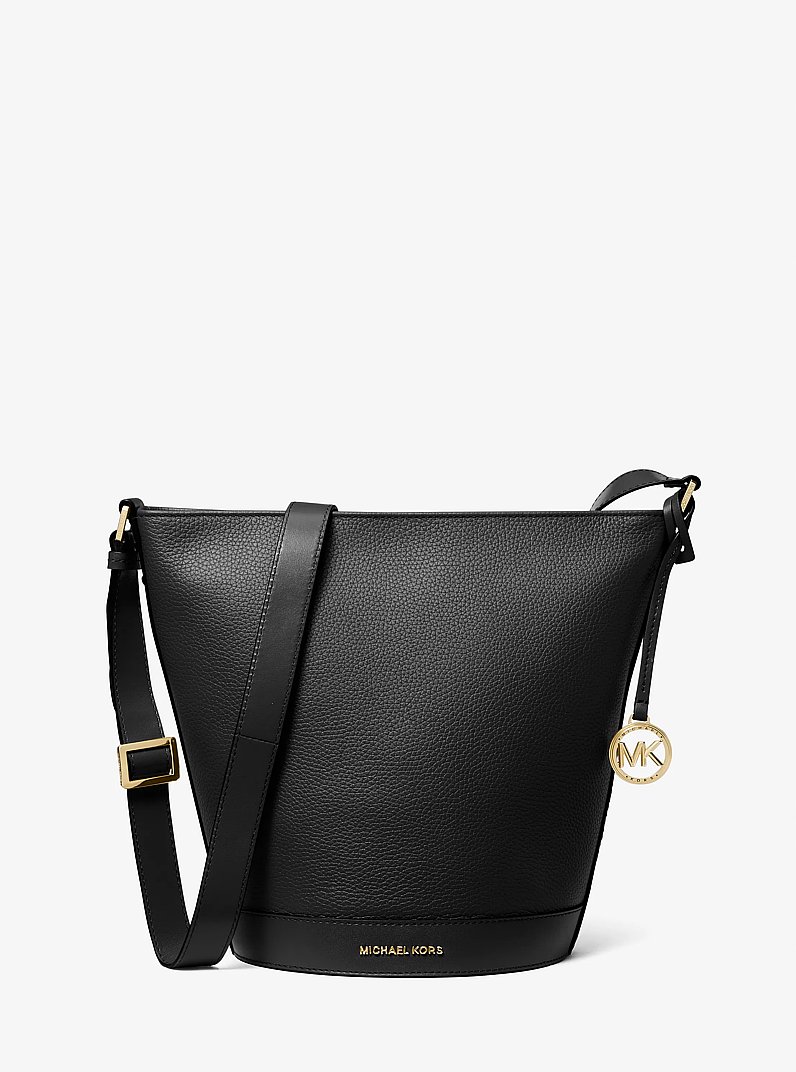 Messenger-Tasche Townsend Medium aus gekrispeltem Leder in SCHWARZ | Michael Kors