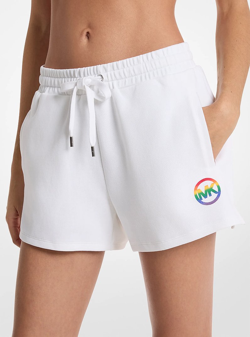 PRIDE Knit Track Shorts in WHITE | Michael Kors