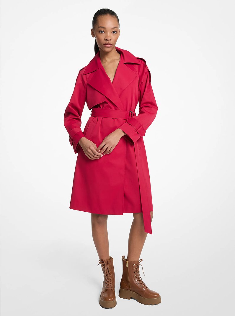 Belted Trench Coat in DARKRASPBERRY | Michael Kors