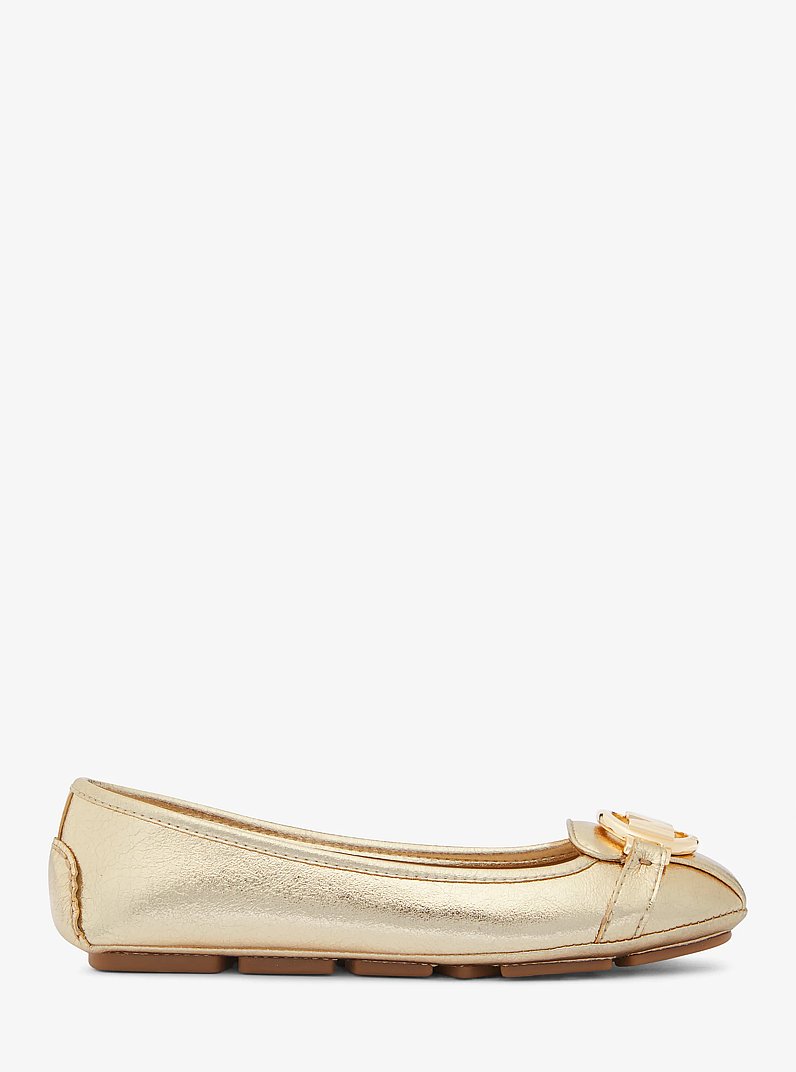 Fulton Metallic Leather Moccasin in PALE GOLD | Michael Kors