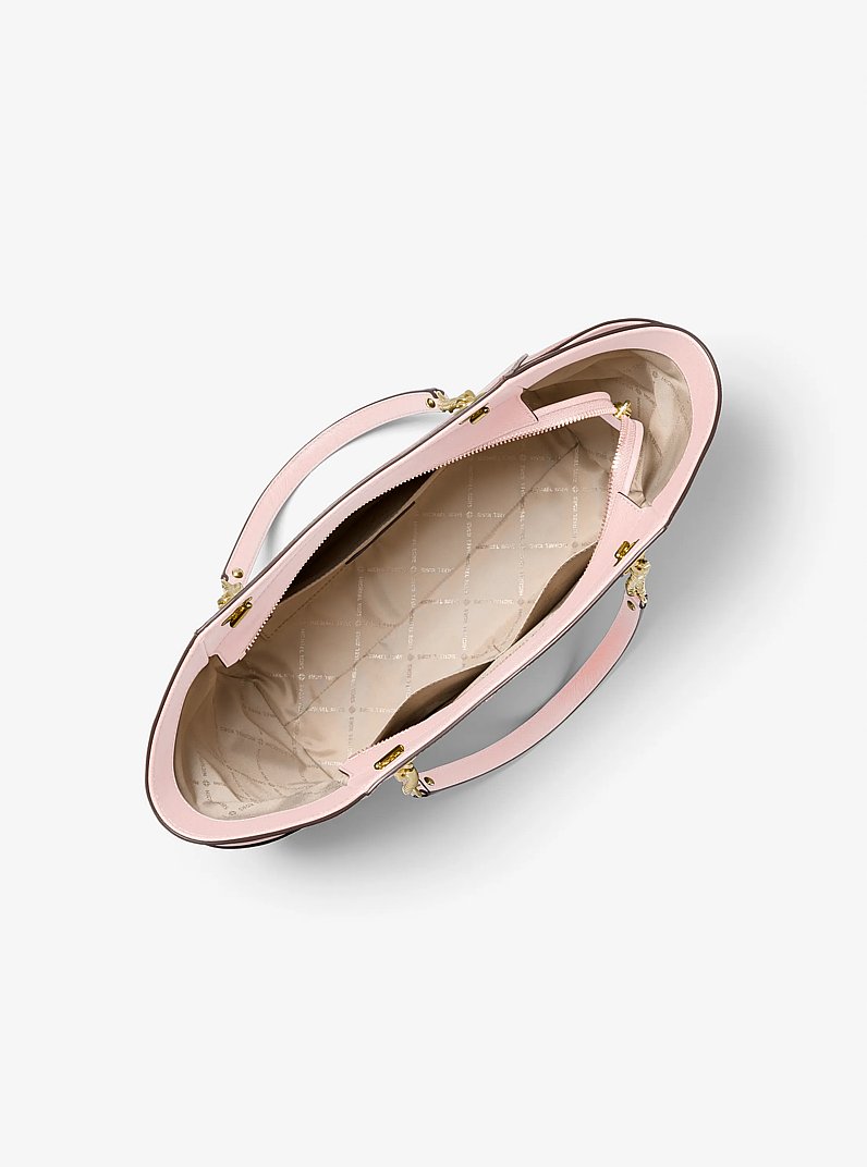 Bolso de hombro Jet Set grande de piel saffiano in ROS&Aacute;CEO POLVORIENTO | Michael Kors