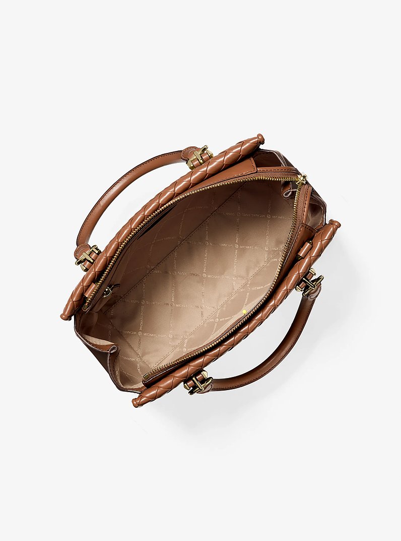 Marilyn Medium Woven Satchel in LUGGAGE - Sale | Michael Kors [US]