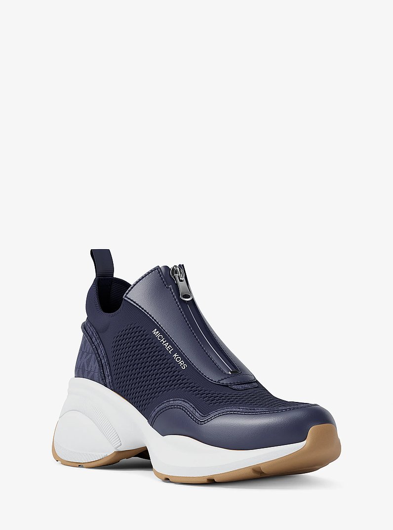 Zuma Leather Trainer in DRESS BLUES | Michael Kors