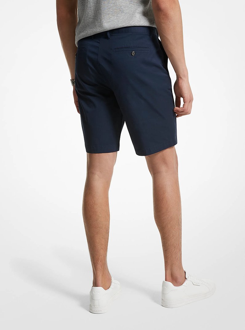 Stretch Cotton Shorts in MIDNIGHT | Michael Kors