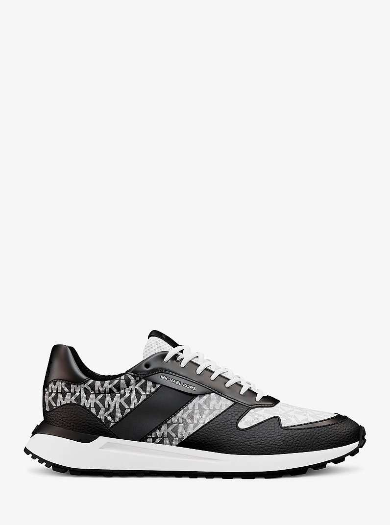Dax Ombr&eacute; Signature Logo Trainer in BLACK | Michael Kors