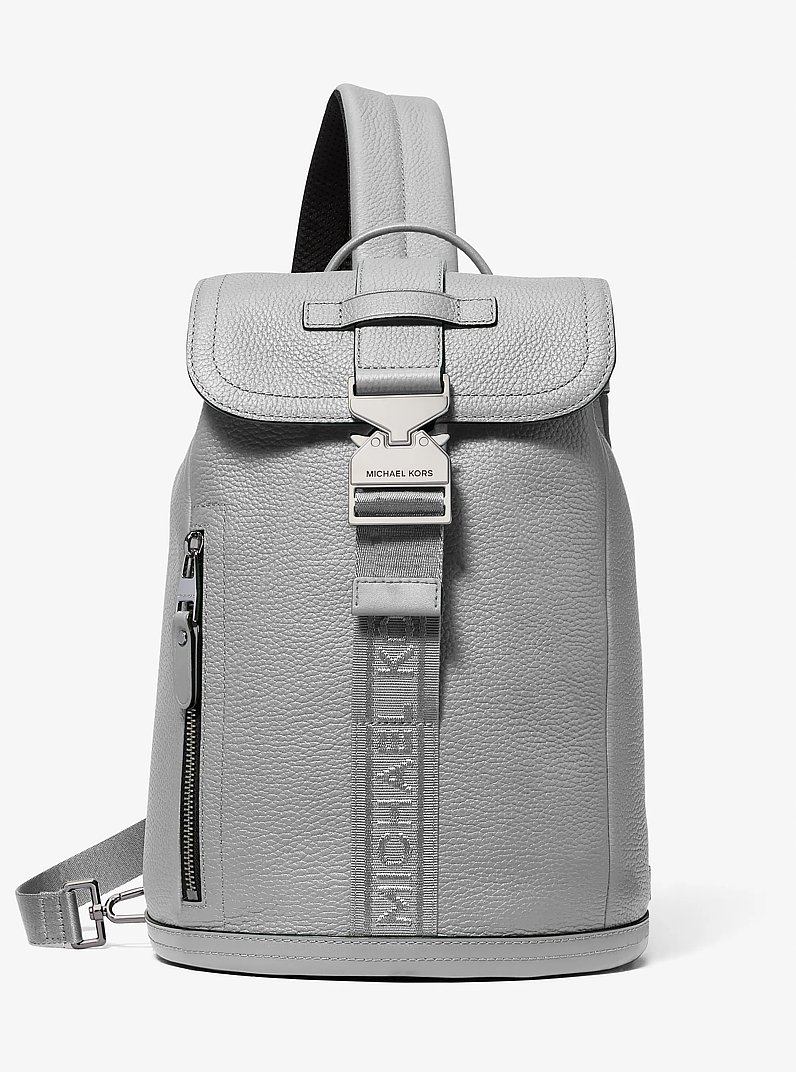 Hudson Leather Aviator Sling Pack in QUARRY GREY | Michael Kors