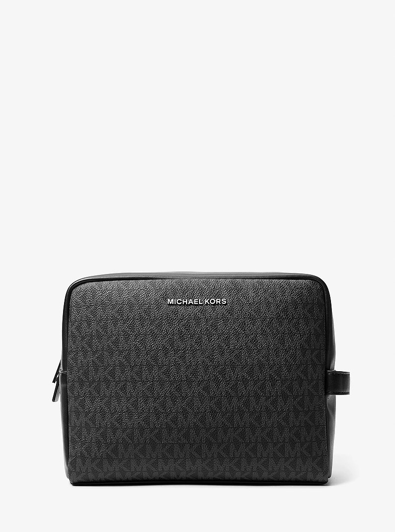 Hudson Signature Logo Travel Kit in BLACK | Michael Kors