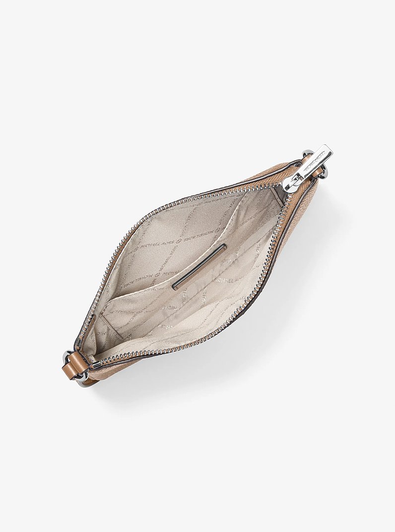 Petite pochette-bracelet Jet Set convertible en cuir grain&eacute; in BOIS DE GR&Egrave;VE | Michael Kors